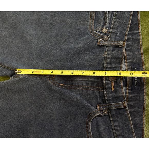 Aeropostale Straight Leg Mid Rise Denim Jeans Cotton Blend 31 x 30 Preppy Street - Picture 5 of 11